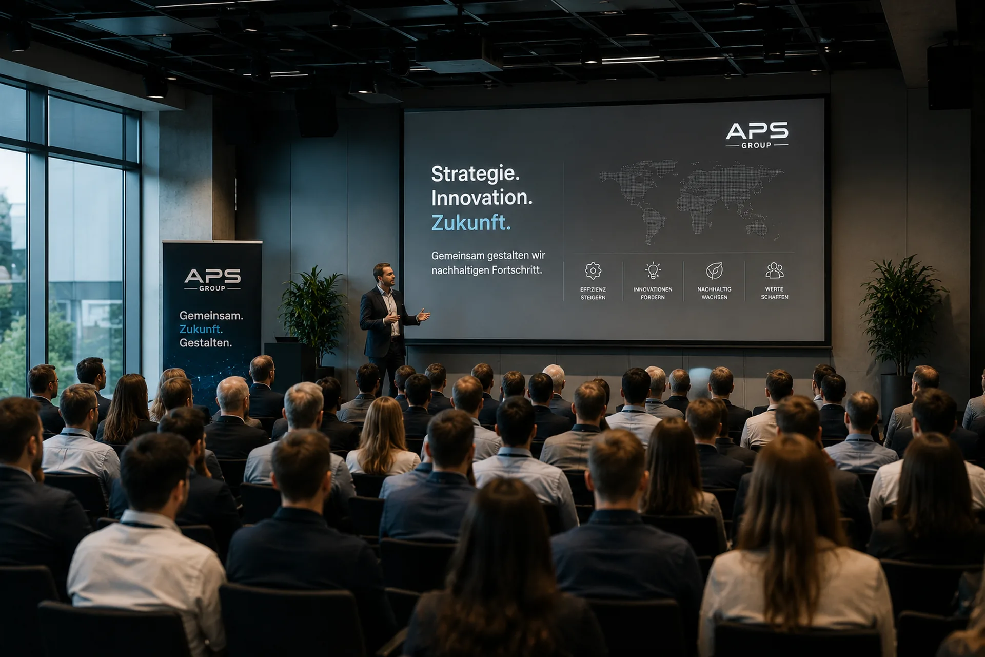 APS Group Unternehmensberatung Vortrag beim Kunden zu Strategie Digitalisierung und Unternehmensentwicklung