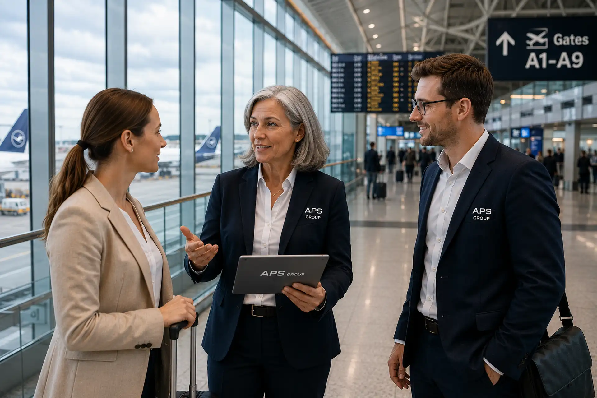 APS Group Unternehmensberatung Team im professionellen Umfeld als Symbol für Haltung Verantwortung und klare Unternehmensphilosophie