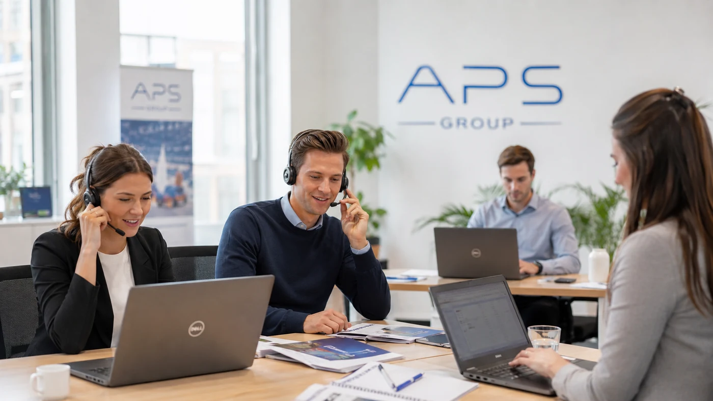 Schnelle Bewerberkommunikation im Büro Mitarbeitergewinnung Büro Telefon Bewerber APS Group