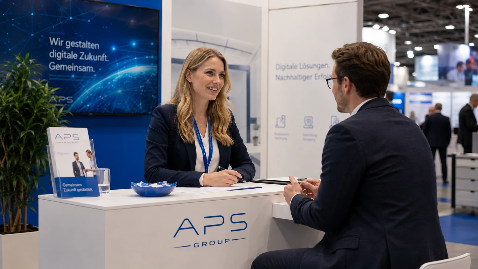 Mitarbeitergewinnung über direkte Bewerberansprache Mitarbeitergewinnung Fachmesse Bewerbergespräch APS Group