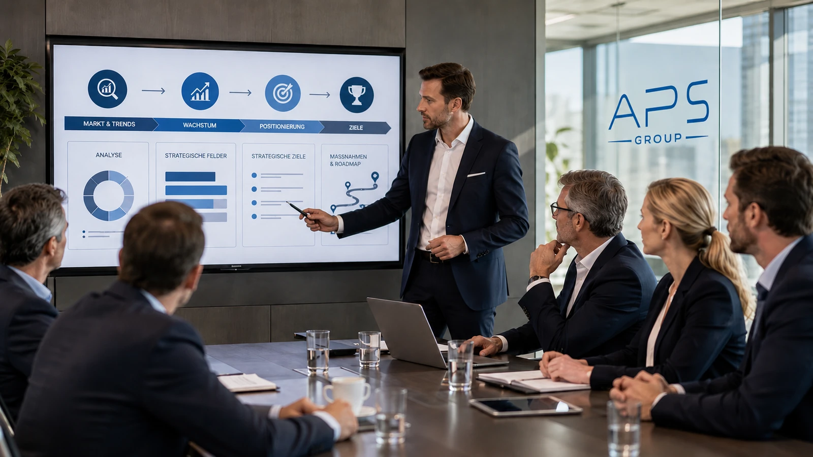 Entwicklung mit der Geschäftsführung steuern Unternehmensentwicklung Geschäftsführung Meeting APS Group